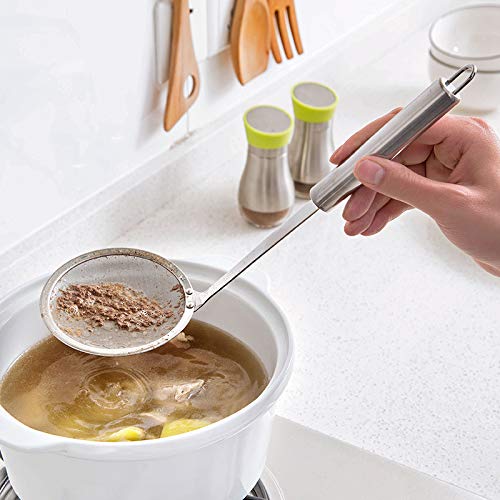 i Kito Fat Skimmer Spoon  Stainless Steel Fine Mesh Strainer Hot Pot Foam Grease Oil Skimming (Dia 5.5 Inch) - Image 4